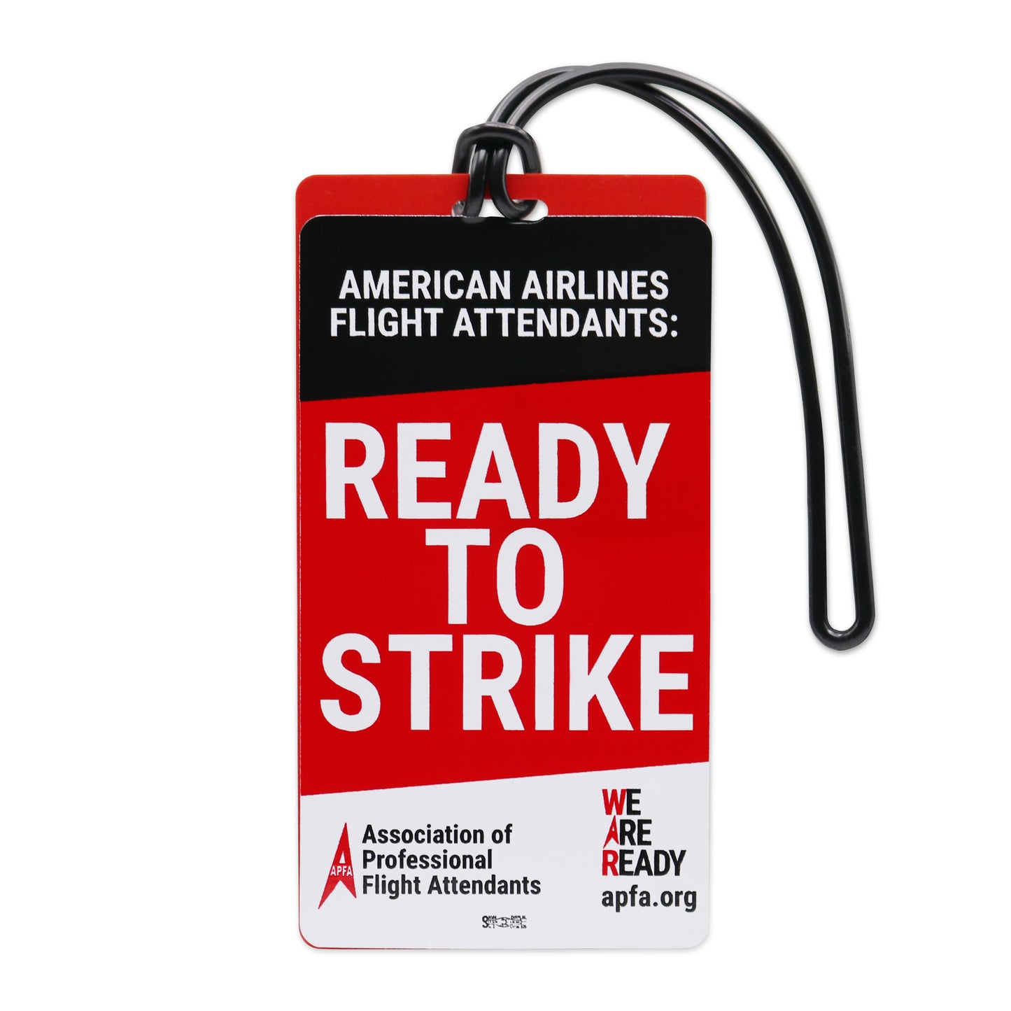 "We Are Ready" RED Bag Tag