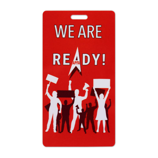 We Are Ready RED Bag Tag
